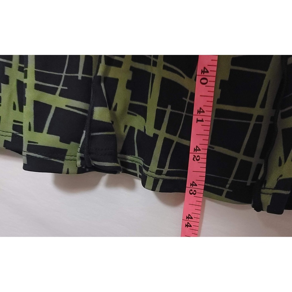 Perceptions New York Dress Womens M Blue Green Sleeveless Midi Tie‎ Waist Career - Picture 8 of 13